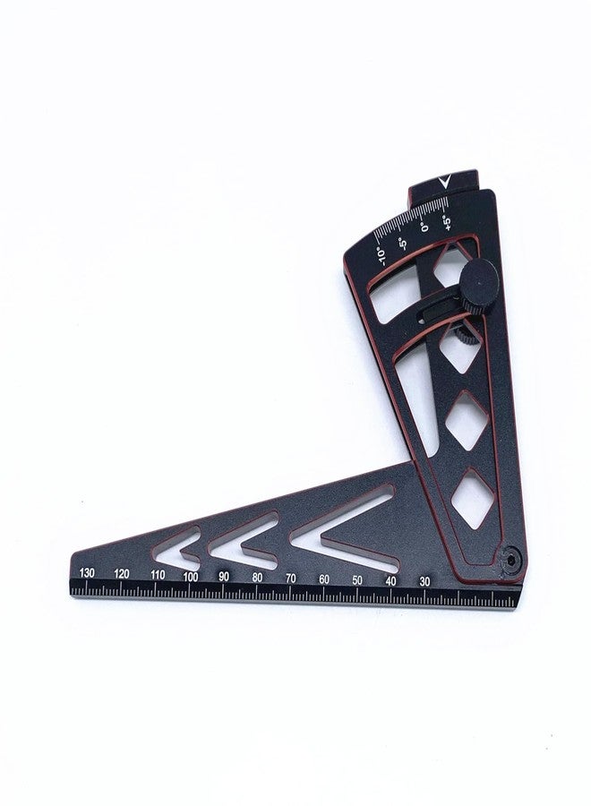 KingVal Adjustable Metal RC Car Wheel Rim Camber Gauge Ruler Height Measuring Tool Compatible with 1/10 1/8 1/7 RC Car (Black-Red) - Image 3